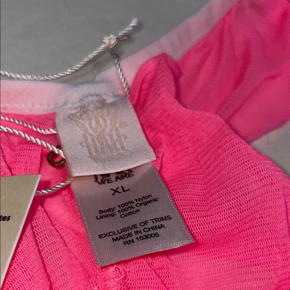 We are hah Vibrant Pink Ruffled Mesh Panty - Picture 3 of 4